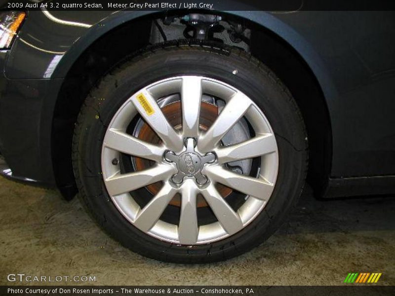 Meteor Grey Pearl Effect / Light Grey 2009 Audi A4 3.2 quattro Sedan