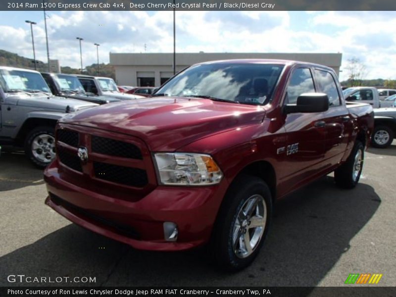 Deep Cherry Red Crystal Pearl / Black/Diesel Gray 2014 Ram 1500 Express Crew Cab 4x4