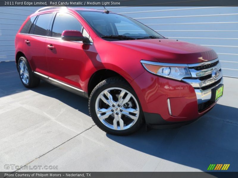 Red Candy Metallic / Medium Light Stone 2011 Ford Edge Limited