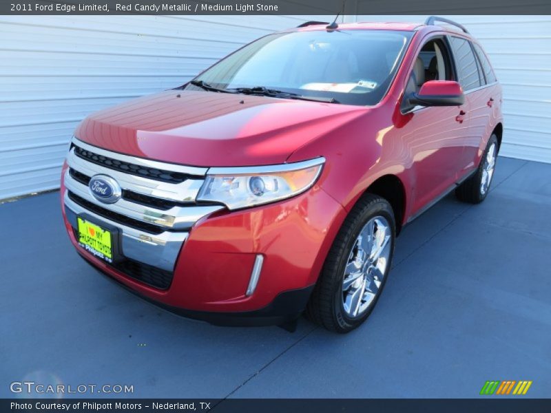 Red Candy Metallic / Medium Light Stone 2011 Ford Edge Limited
