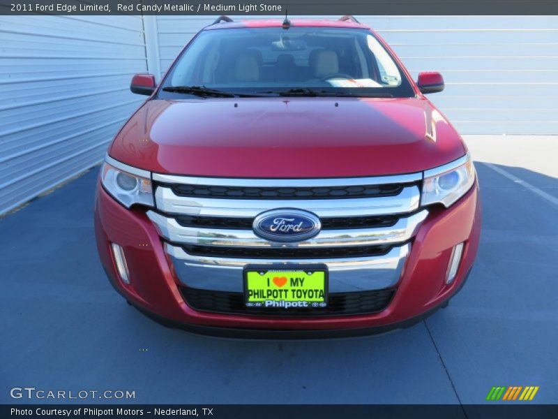 Red Candy Metallic / Medium Light Stone 2011 Ford Edge Limited