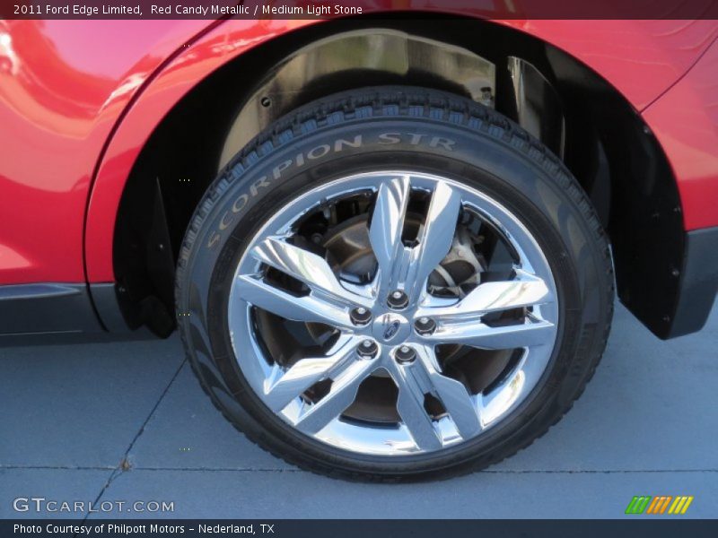 Red Candy Metallic / Medium Light Stone 2011 Ford Edge Limited