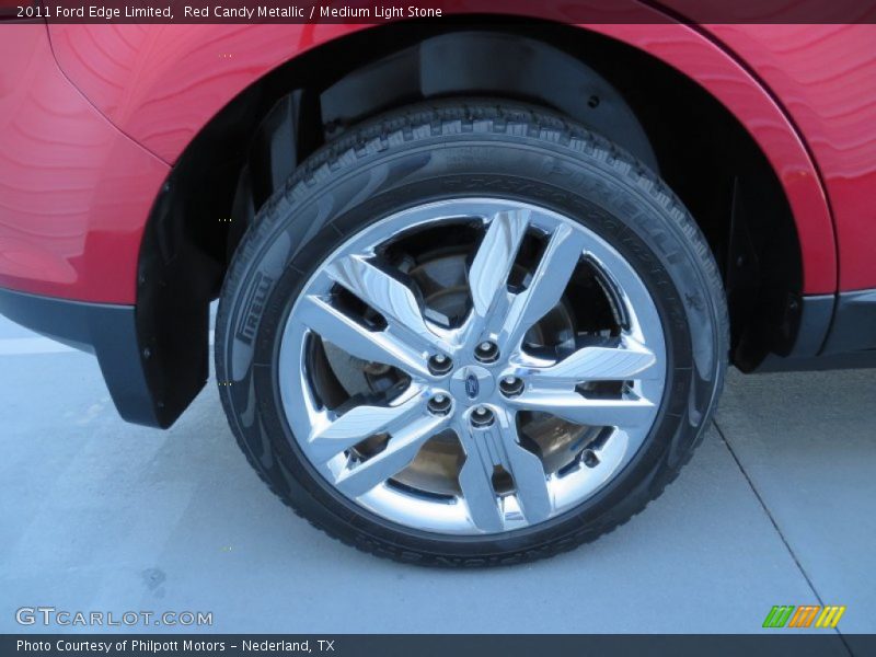 Red Candy Metallic / Medium Light Stone 2011 Ford Edge Limited