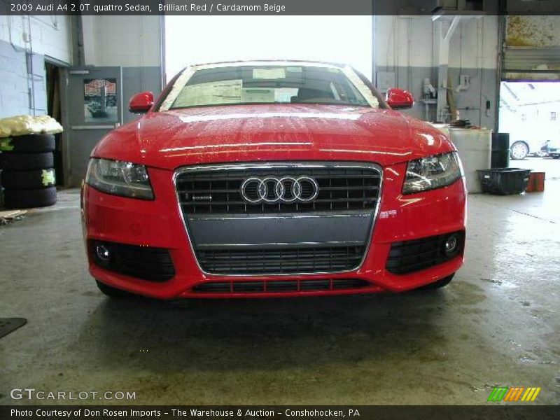 Brilliant Red / Cardamom Beige 2009 Audi A4 2.0T quattro Sedan