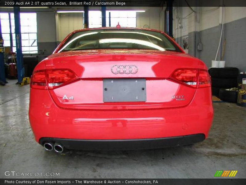 Brilliant Red / Cardamom Beige 2009 Audi A4 2.0T quattro Sedan