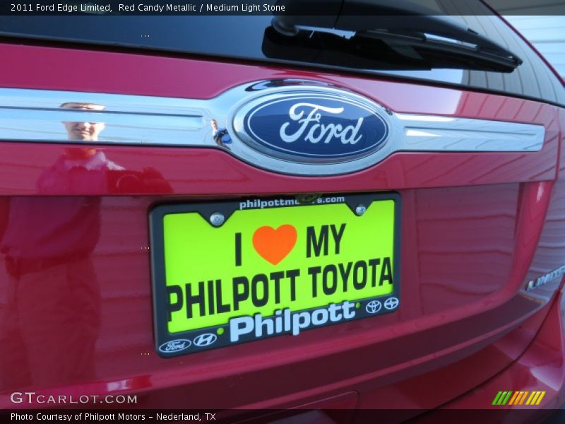 Red Candy Metallic / Medium Light Stone 2011 Ford Edge Limited