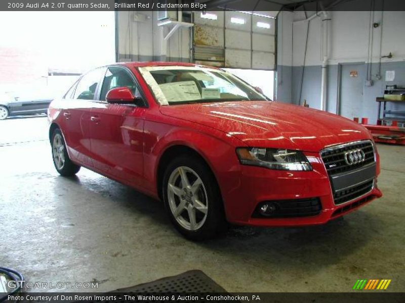 Brilliant Red / Cardamom Beige 2009 Audi A4 2.0T quattro Sedan