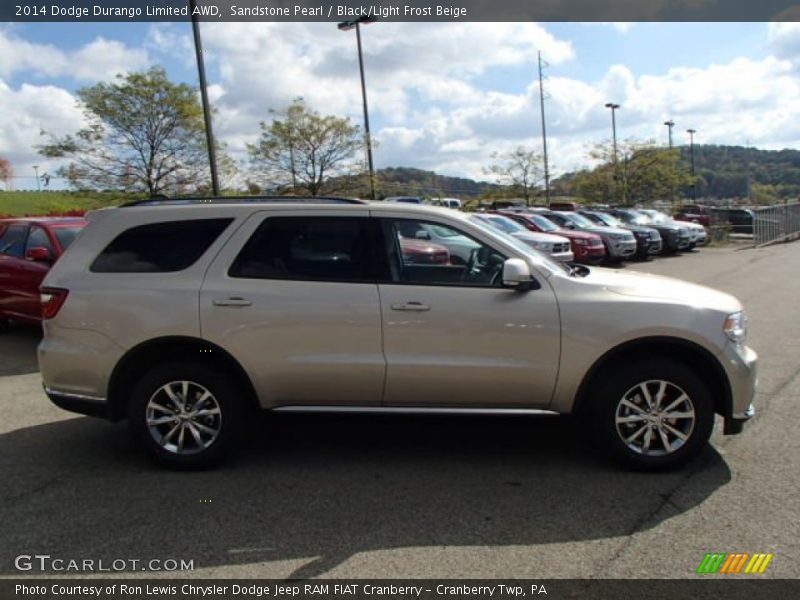 Sandstone Pearl / Black/Light Frost Beige 2014 Dodge Durango Limited AWD