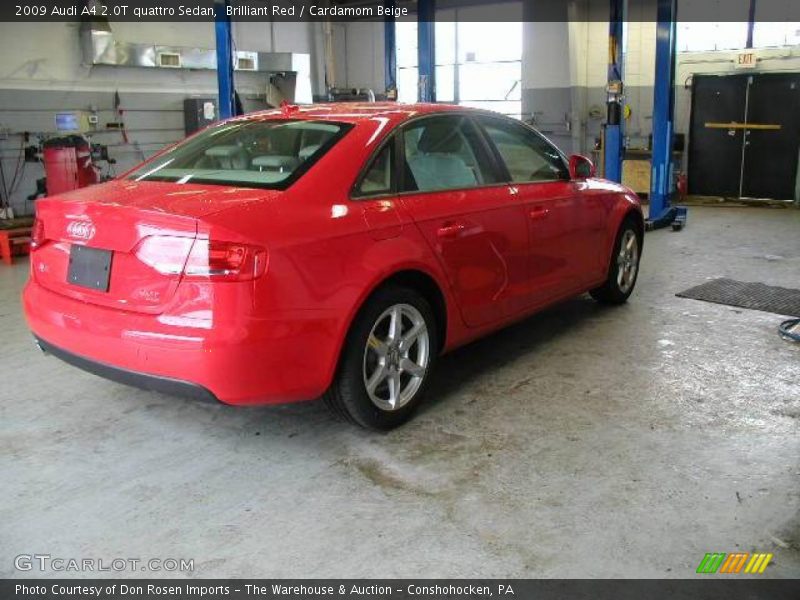 Brilliant Red / Cardamom Beige 2009 Audi A4 2.0T quattro Sedan