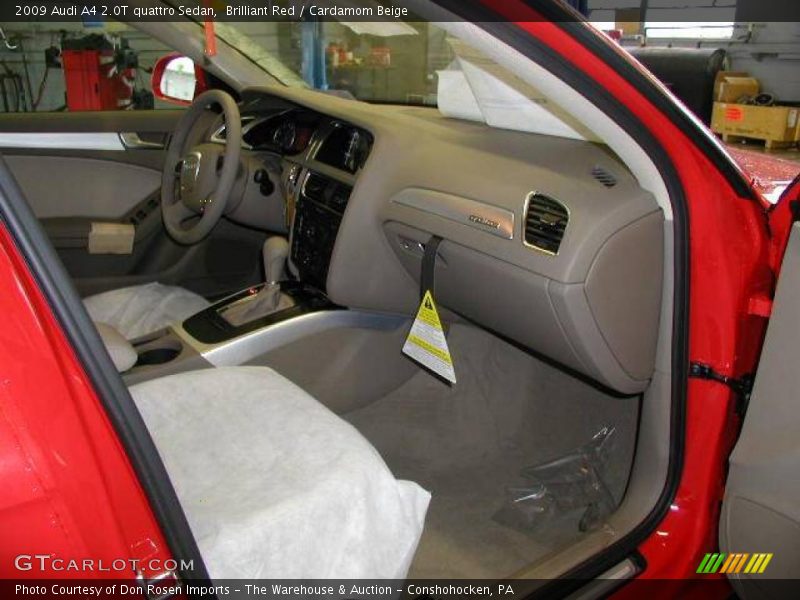 Brilliant Red / Cardamom Beige 2009 Audi A4 2.0T quattro Sedan