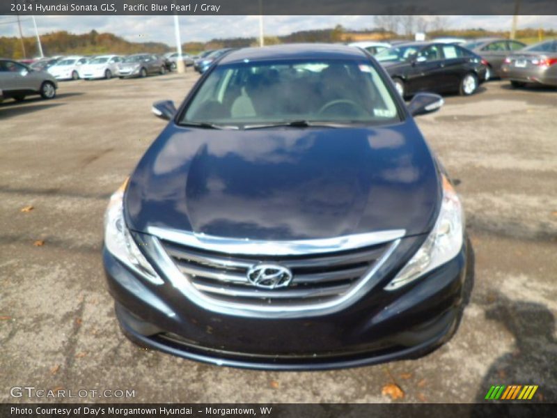 Pacific Blue Pearl / Gray 2014 Hyundai Sonata GLS