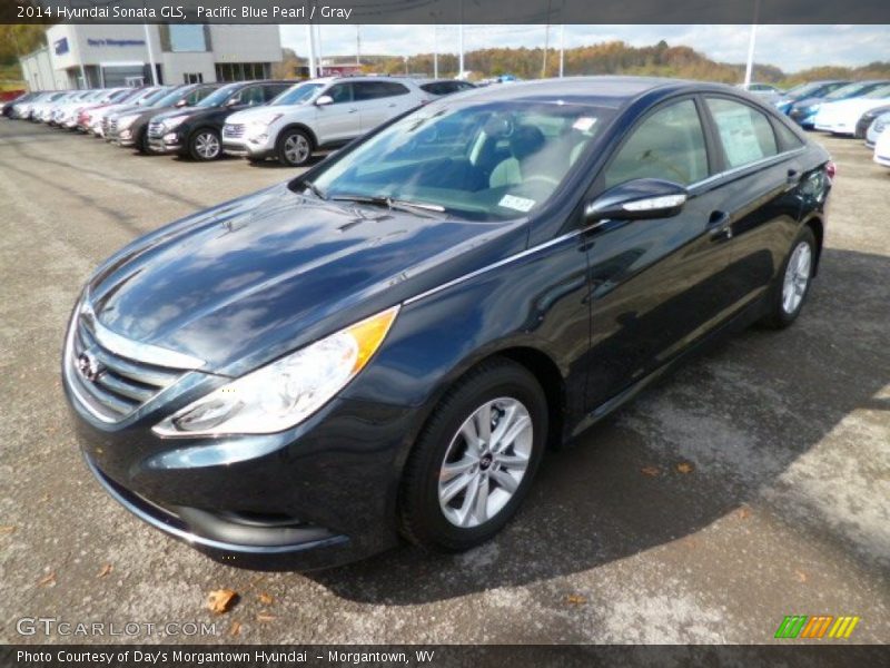 Pacific Blue Pearl / Gray 2014 Hyundai Sonata GLS