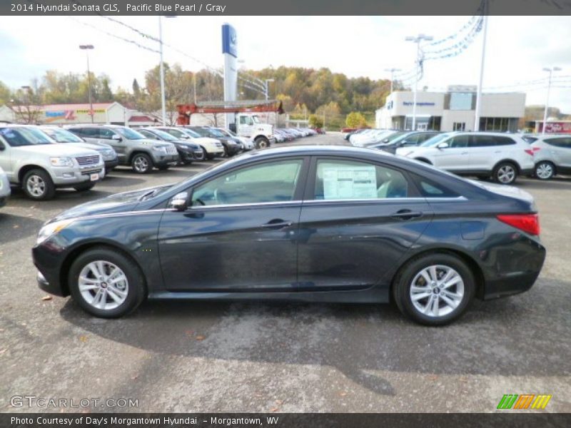 Pacific Blue Pearl / Gray 2014 Hyundai Sonata GLS