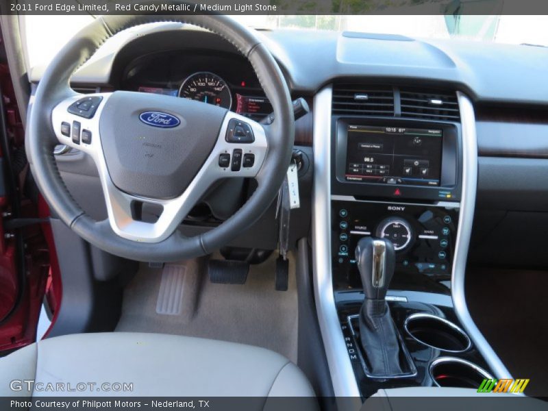 Red Candy Metallic / Medium Light Stone 2011 Ford Edge Limited