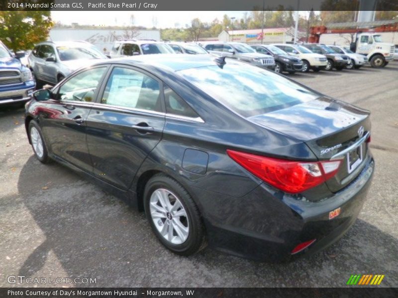 Pacific Blue Pearl / Gray 2014 Hyundai Sonata GLS