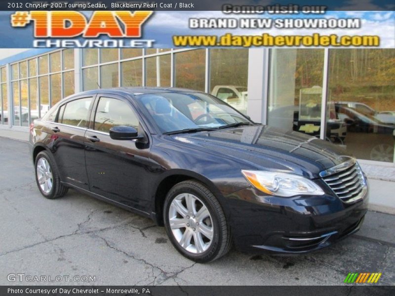 Blackberry Pearl Coat / Black 2012 Chrysler 200 Touring Sedan