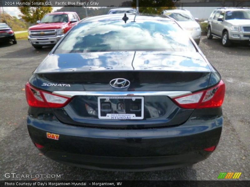 Pacific Blue Pearl / Gray 2014 Hyundai Sonata GLS