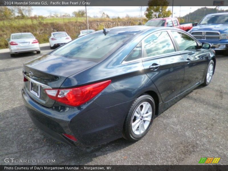 Pacific Blue Pearl / Gray 2014 Hyundai Sonata GLS
