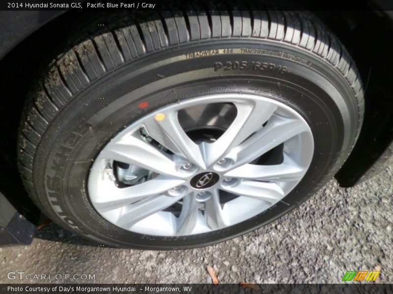 Pacific Blue Pearl / Gray 2014 Hyundai Sonata GLS