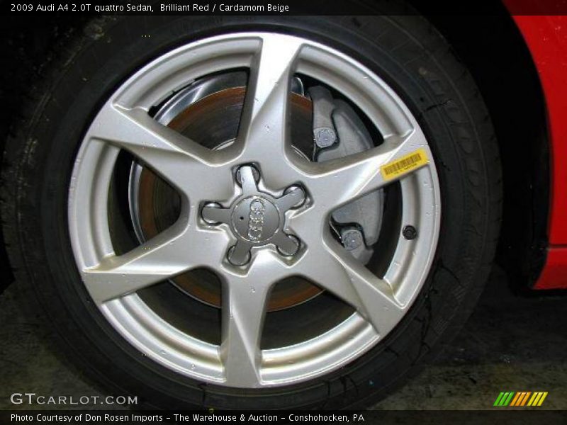 Brilliant Red / Cardamom Beige 2009 Audi A4 2.0T quattro Sedan