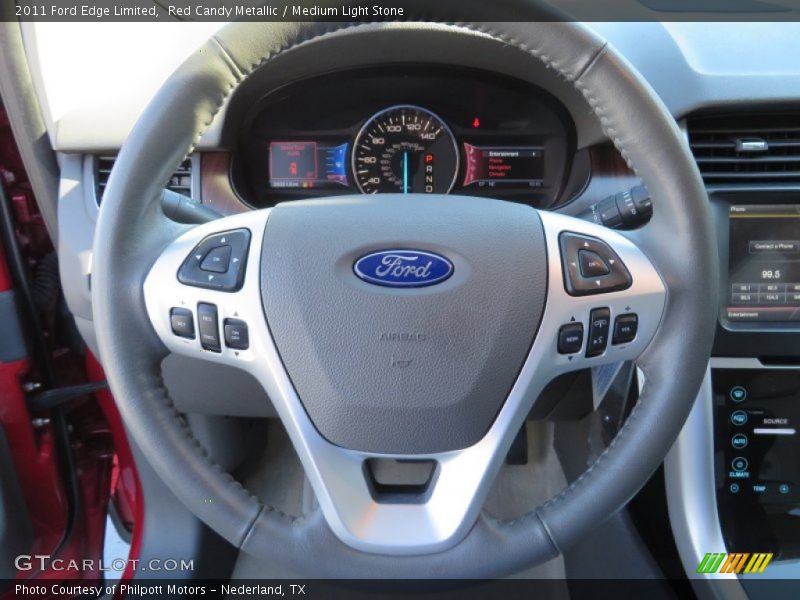 Red Candy Metallic / Medium Light Stone 2011 Ford Edge Limited