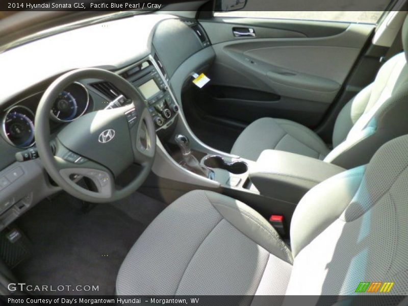 Pacific Blue Pearl / Gray 2014 Hyundai Sonata GLS