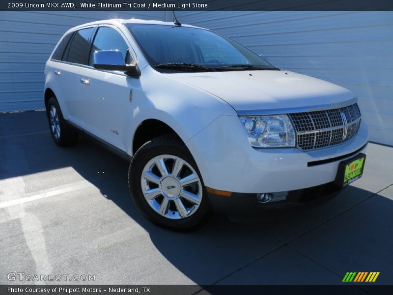 White Platinum Tri Coat / Medium Light Stone 2009 Lincoln MKX AWD