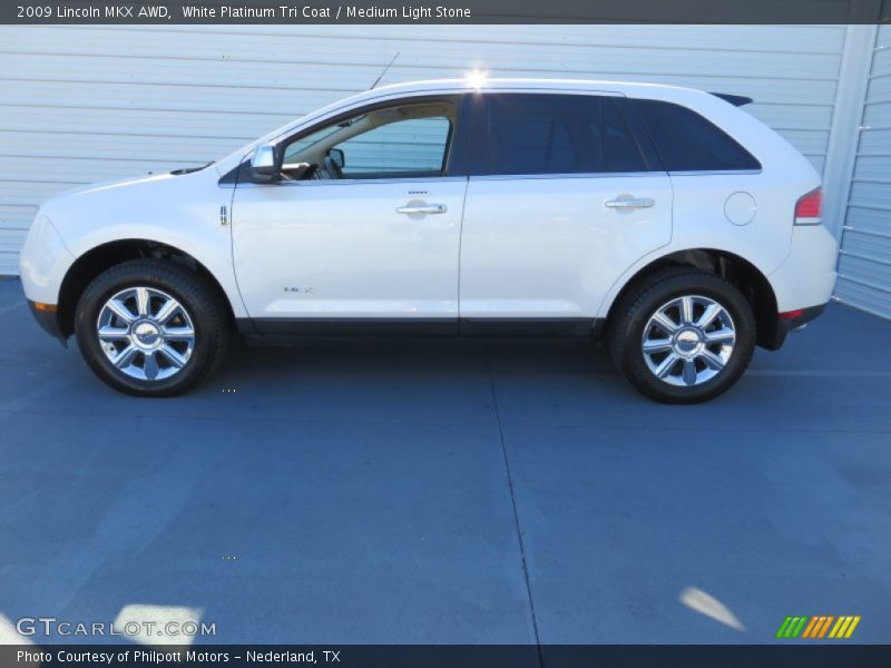 White Platinum Tri Coat / Medium Light Stone 2009 Lincoln MKX AWD