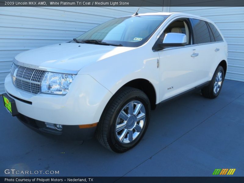 White Platinum Tri Coat / Medium Light Stone 2009 Lincoln MKX AWD