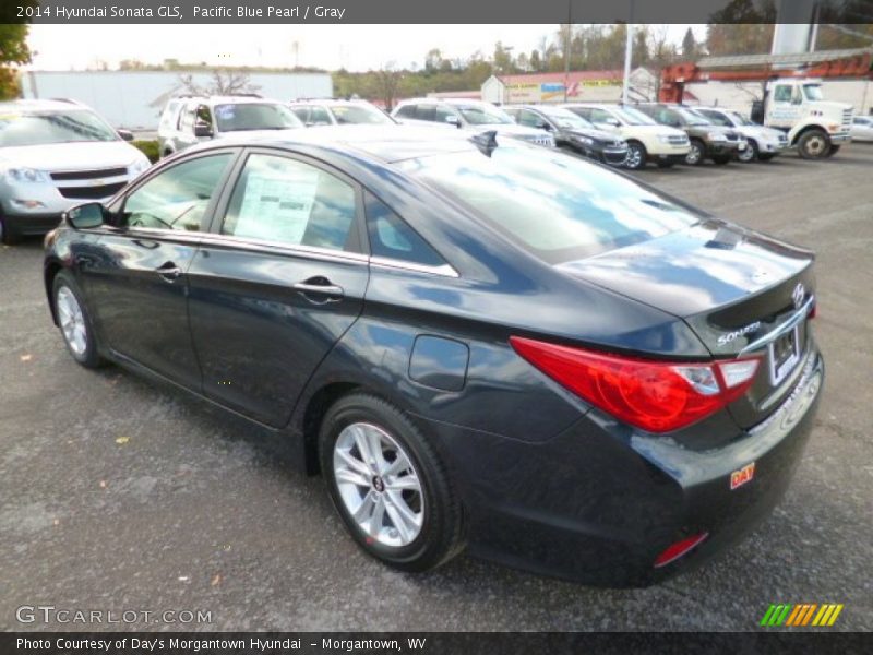 Pacific Blue Pearl / Gray 2014 Hyundai Sonata GLS