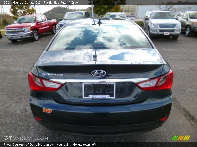 Pacific Blue Pearl / Gray 2014 Hyundai Sonata GLS