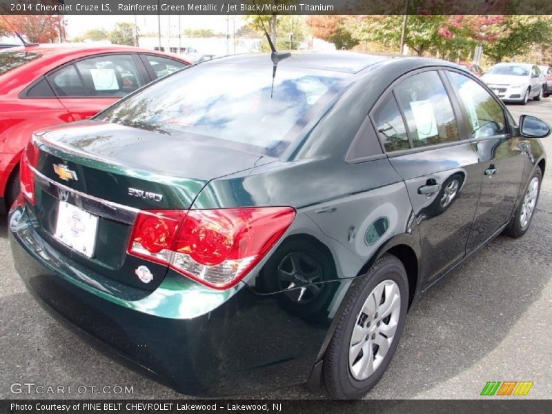 Rainforest Green Metallic / Jet Black/Medium Titanium 2014 Chevrolet Cruze LS