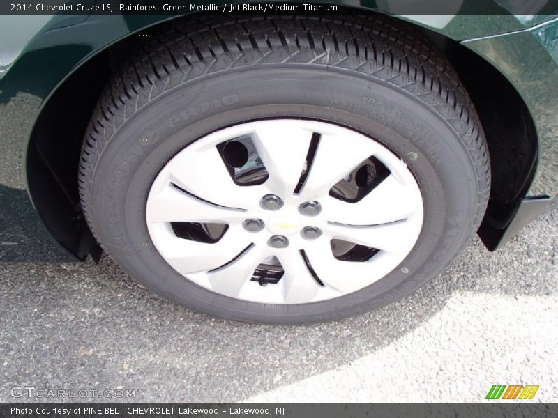 Rainforest Green Metallic / Jet Black/Medium Titanium 2014 Chevrolet Cruze LS
