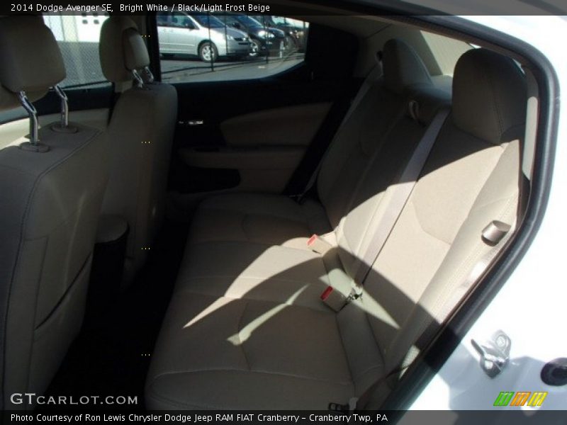 Bright White / Black/Light Frost Beige 2014 Dodge Avenger SE