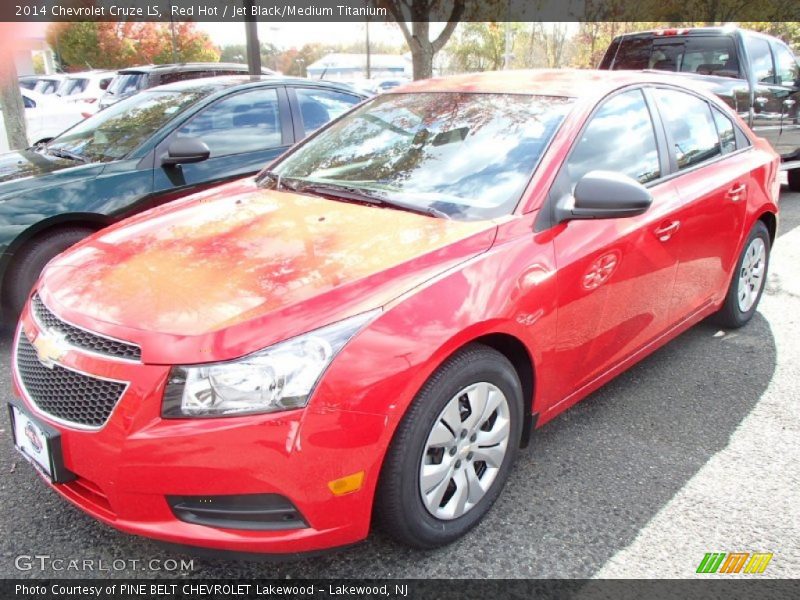 Red Hot / Jet Black/Medium Titanium 2014 Chevrolet Cruze LS