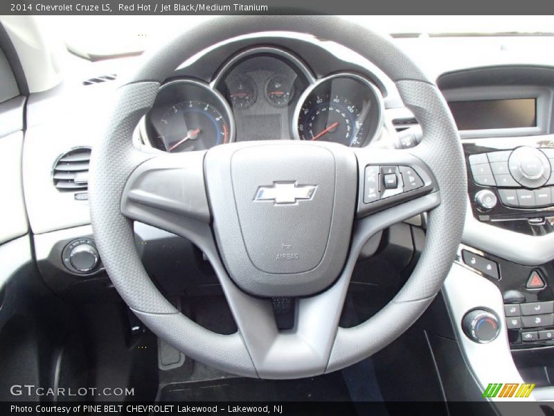 Red Hot / Jet Black/Medium Titanium 2014 Chevrolet Cruze LS
