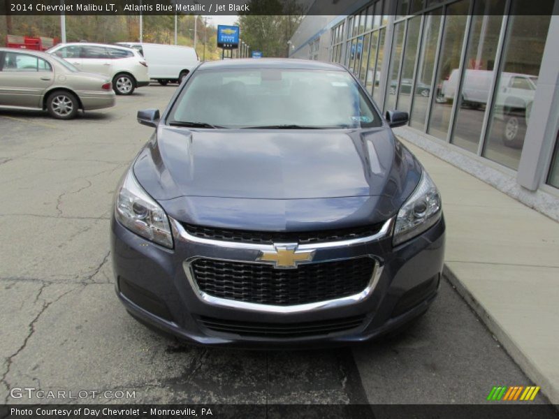 Atlantis Blue Metallic / Jet Black 2014 Chevrolet Malibu LT