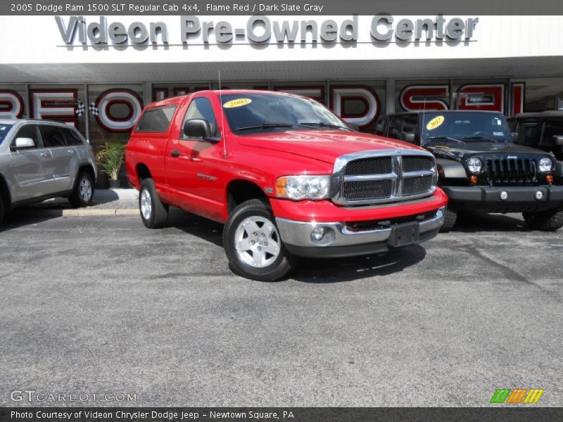 Flame Red / Dark Slate Gray 2005 Dodge Ram 1500 SLT Regular Cab 4x4