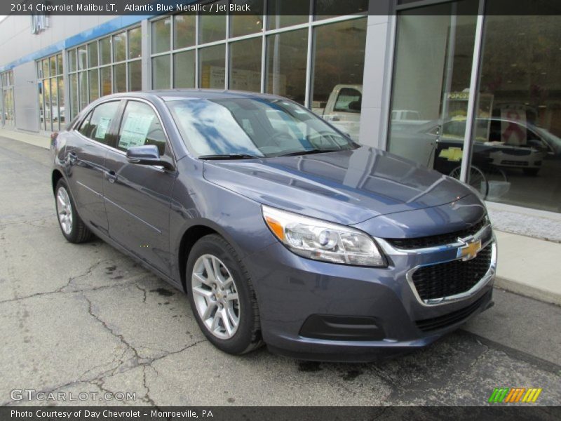 Atlantis Blue Metallic / Jet Black 2014 Chevrolet Malibu LT