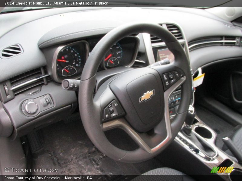 Atlantis Blue Metallic / Jet Black 2014 Chevrolet Malibu LT