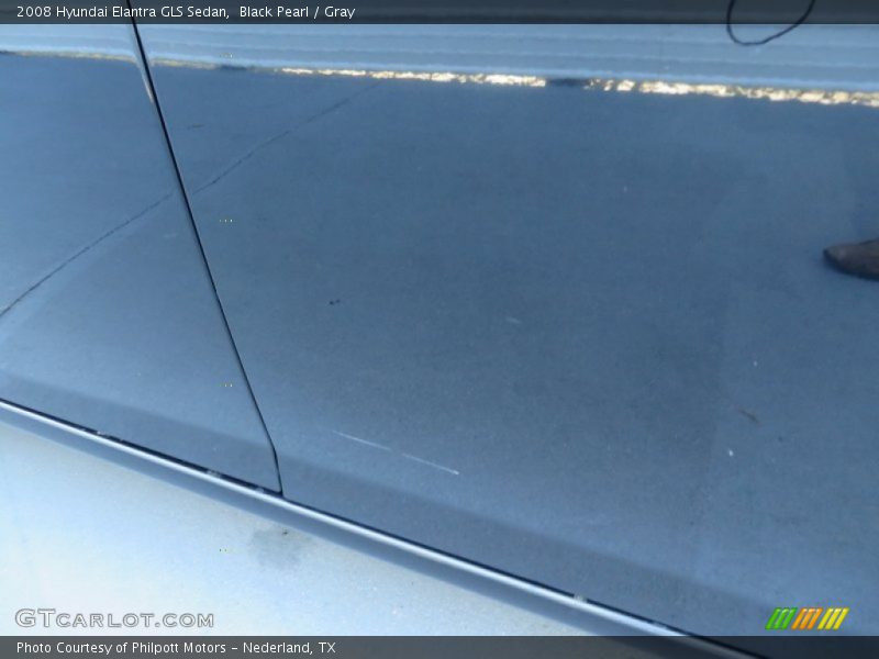 Black Pearl / Gray 2008 Hyundai Elantra GLS Sedan