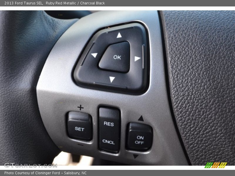 Ruby Red Metallic / Charcoal Black 2013 Ford Taurus SEL