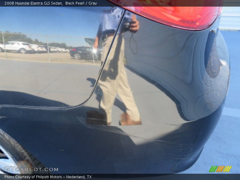 Black Pearl / Gray 2008 Hyundai Elantra GLS Sedan