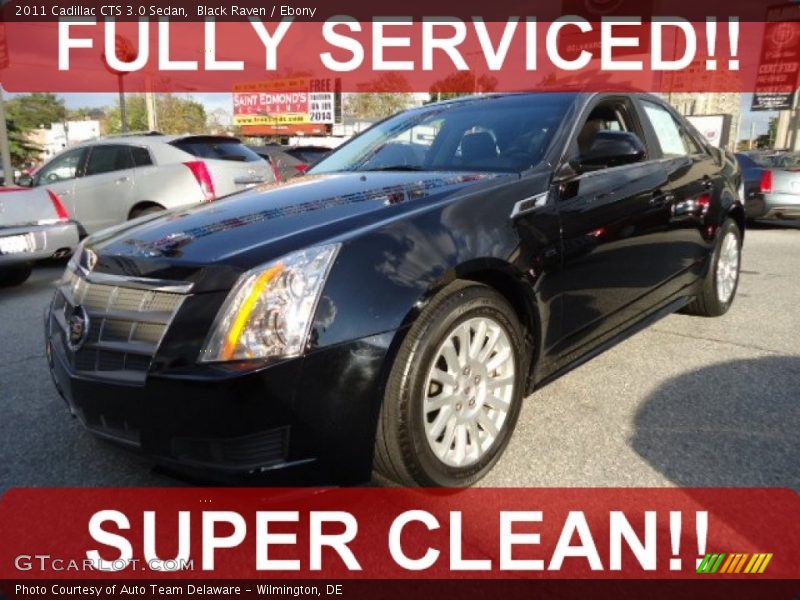 Black Raven / Ebony 2011 Cadillac CTS 3.0 Sedan