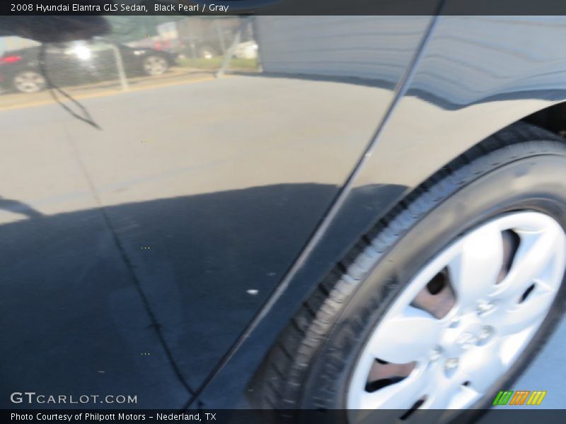 Black Pearl / Gray 2008 Hyundai Elantra GLS Sedan