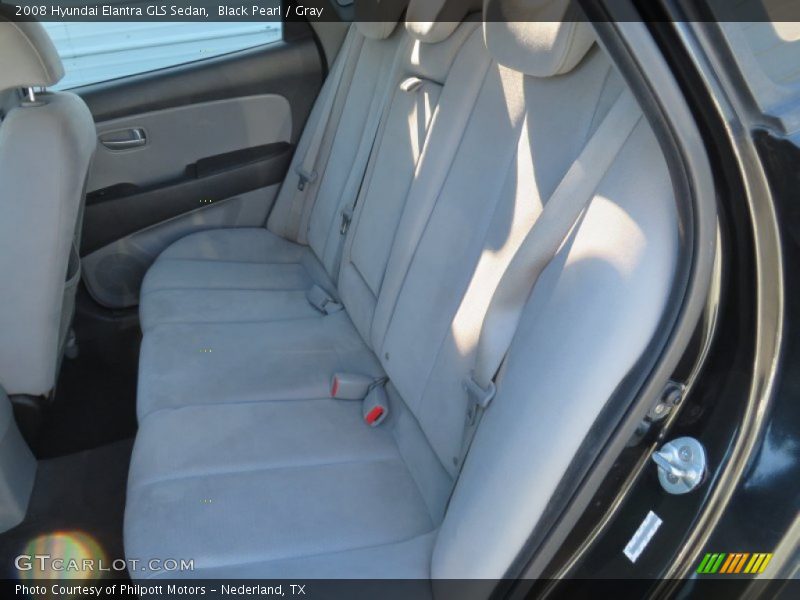 Black Pearl / Gray 2008 Hyundai Elantra GLS Sedan