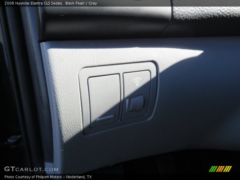 Black Pearl / Gray 2008 Hyundai Elantra GLS Sedan