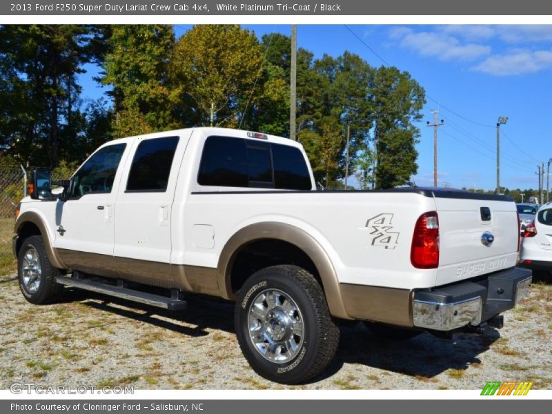 White Platinum Tri-Coat / Black 2013 Ford F250 Super Duty Lariat Crew Cab 4x4