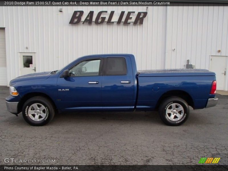 Deep Water Blue Pearl / Dark Slate/Medium Graystone 2010 Dodge Ram 1500 SLT Quad Cab 4x4