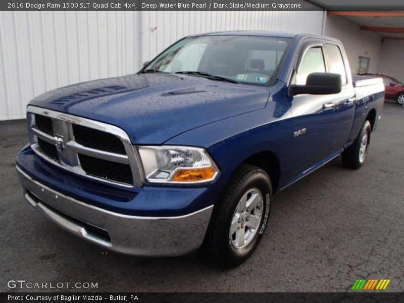 Deep Water Blue Pearl / Dark Slate/Medium Graystone 2010 Dodge Ram 1500 SLT Quad Cab 4x4